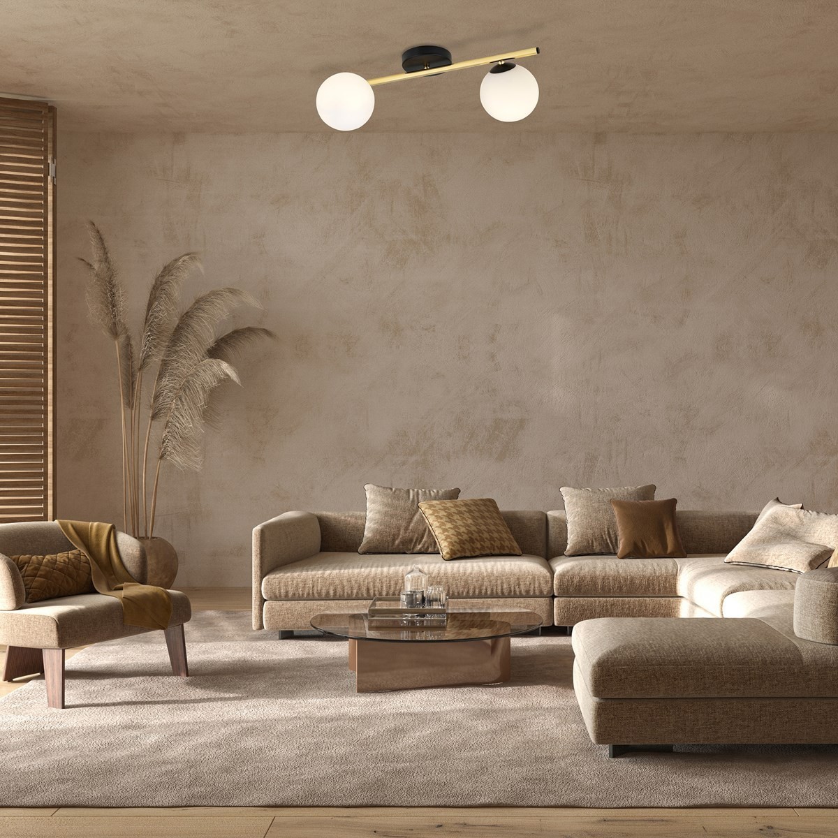 biała Lampa sufitowa SPLENDI 2 BL OPAL polska produkcja