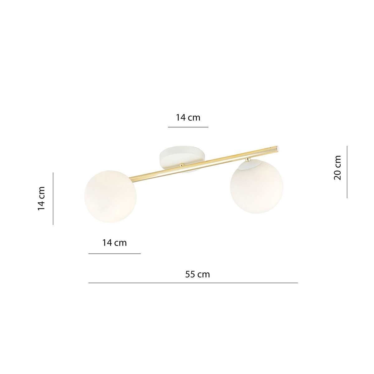 biała Lampa sufitowa SPLENDI 2 WH OPAL polska produkcja