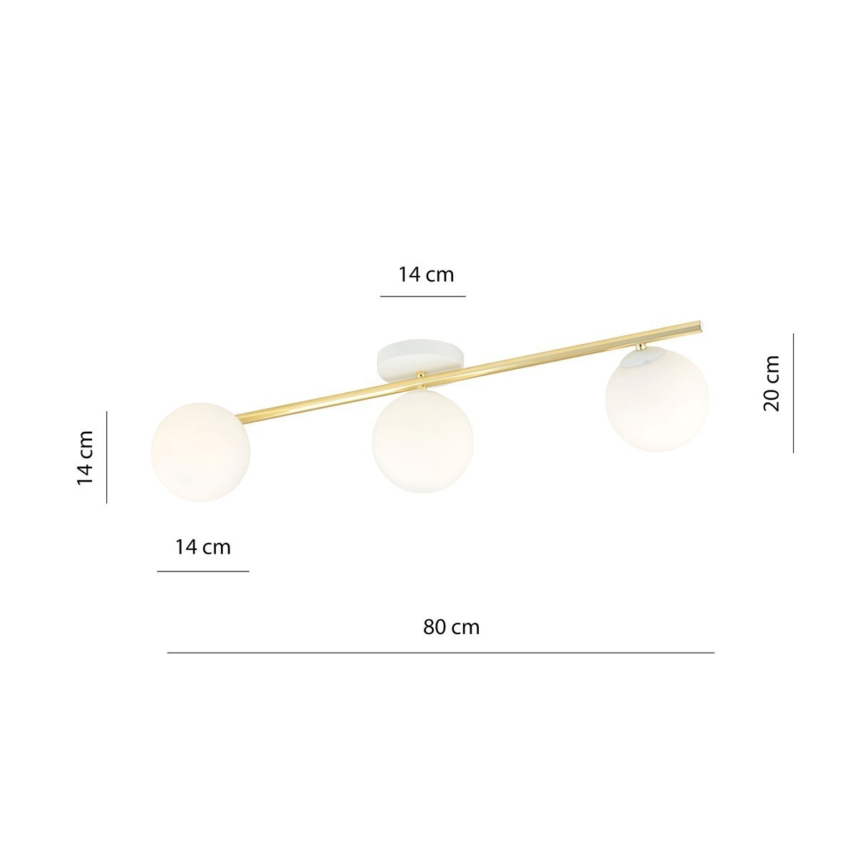 biała Lampa sufitowa SPLENDI 3 WH OPAL polska produkcja