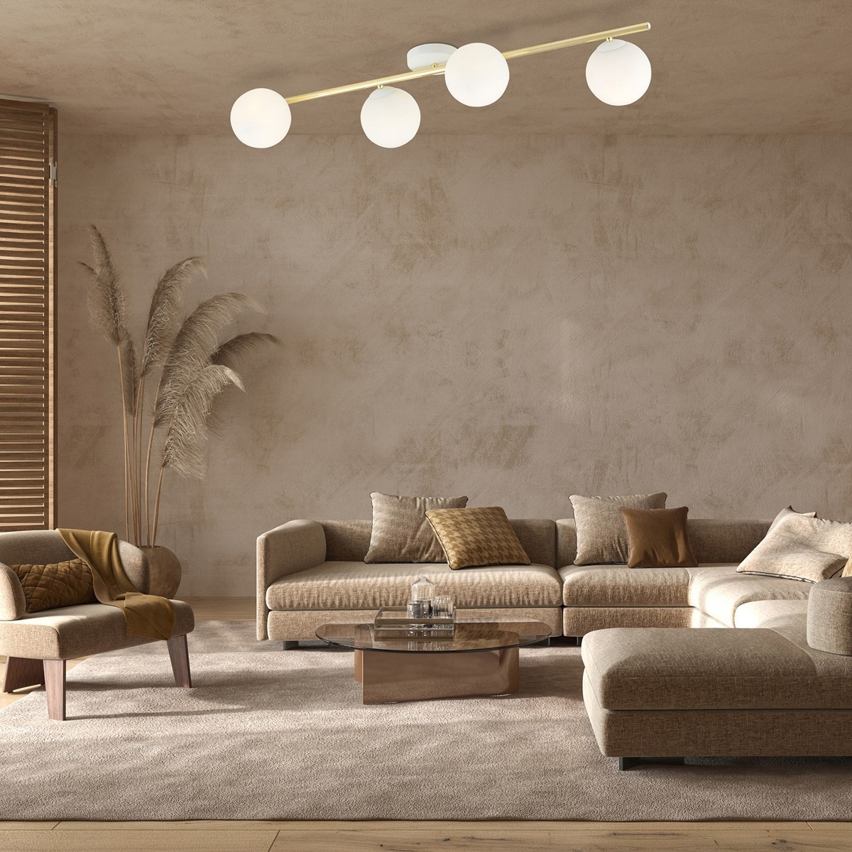 biała Lampa sufitowa SPLENDI 4 WH OPAL polska produkcja