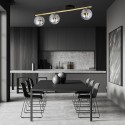 grafitowa Lampa sufitowa MONZA 3 BL GRAFIT polska produkcja