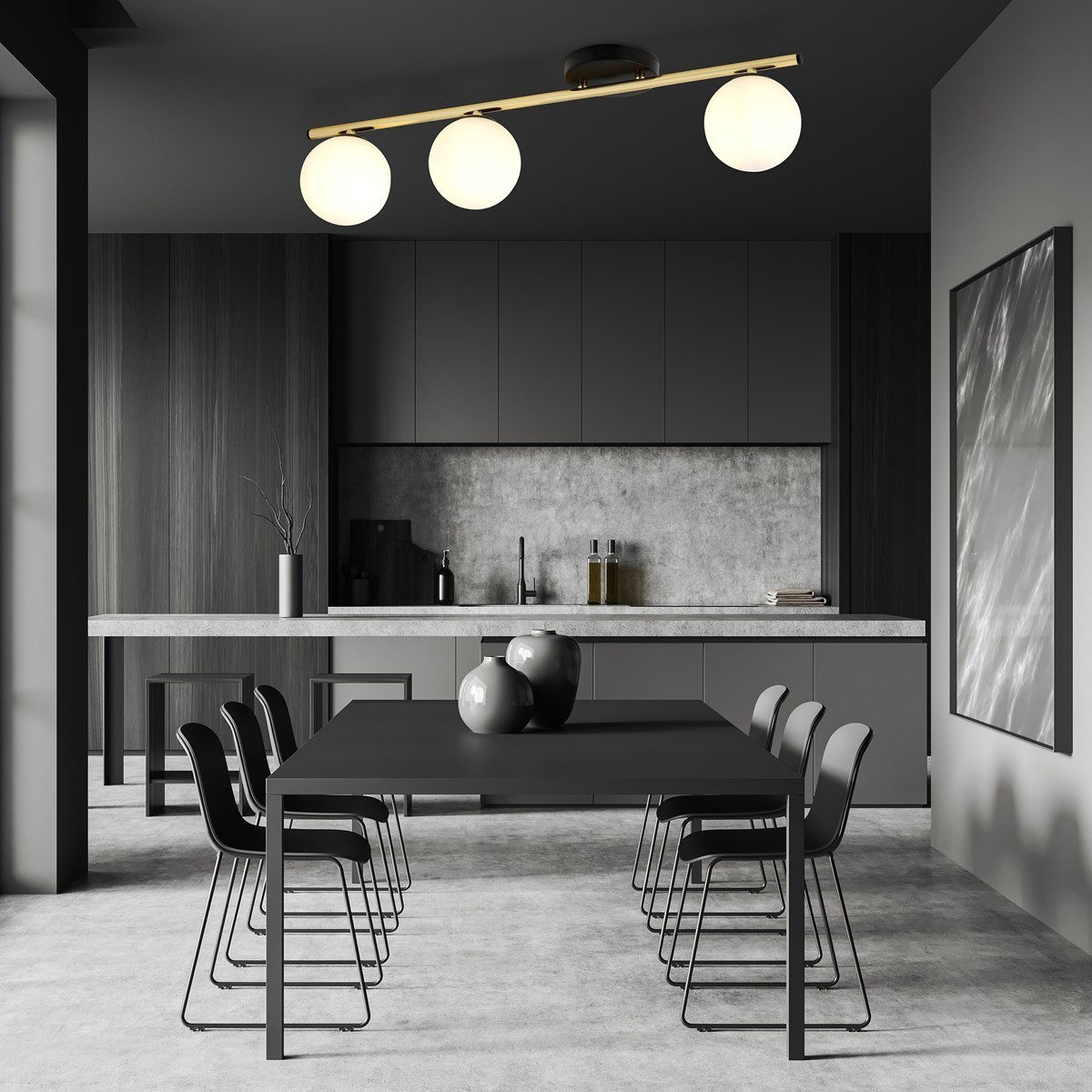 biała Lampa sufitowa MONZA 3 BL OPAL polska produkcja