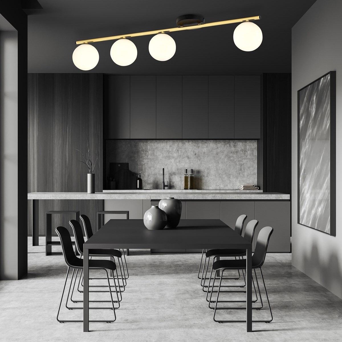 biała Lampa sufitowa MONZA 4 BL OPAL polska produkcja