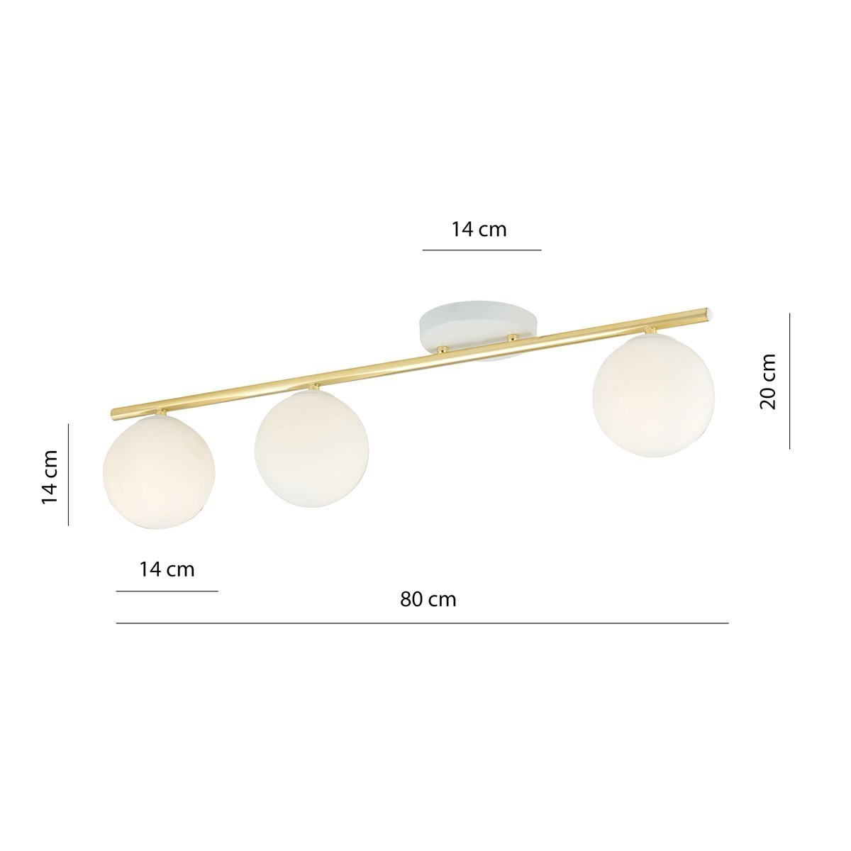 biała Lampa sufitowa MONZA 3 WH OPAL polska produkcja