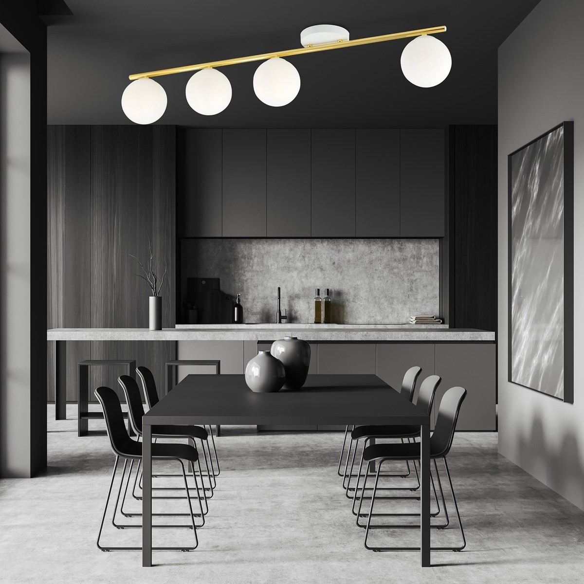 biała Lampa sufitowa MONZA 4 WH OPAL polska produkcja