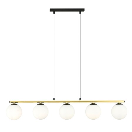 biała Lampa wisząca ALLORA 5 BL OPAL polska produkcja