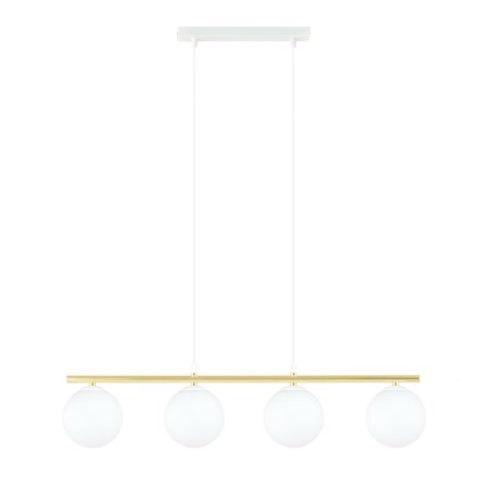 biała Lampa wisząca ALLORA 4 WH OPAL polska produkcja