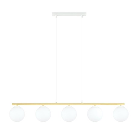 biała Lampa wisząca ALLORA 5 WH OPAL polska produkcja