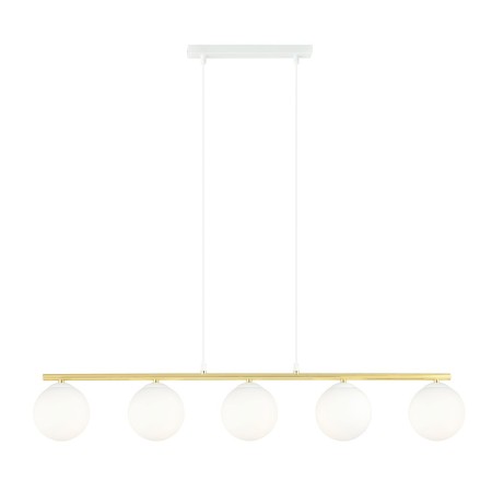 biała Lampa wisząca ALLORA 5 WH OPAL polska produkcja