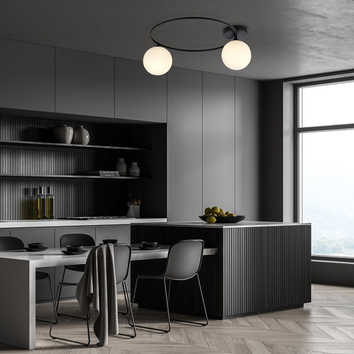 biała Lampa sufitowa SOPRA 2 BL OPAL polska produkcja