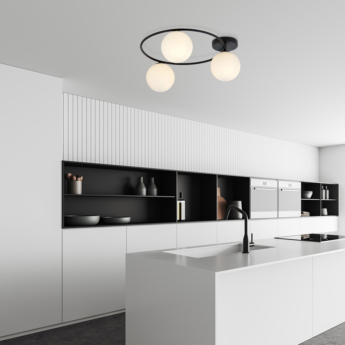 biała Lampa sufitowa SOPRA 3 BL OPAL polska produkcja