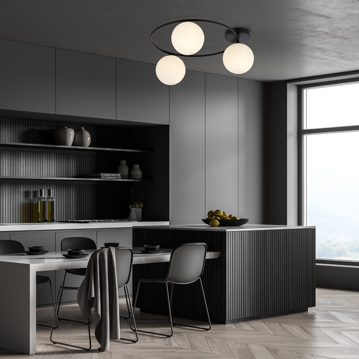 biała Lampa sufitowa SOPRA 3 BL OPAL polska produkcja