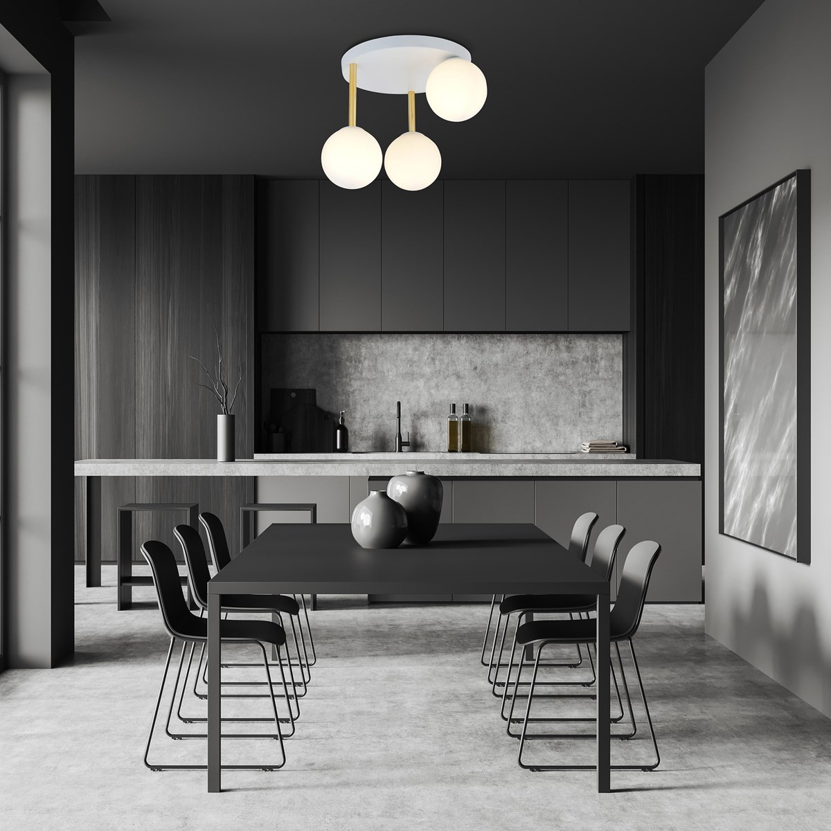 biała Lampa sufitowa DOLCE 3 WH OPAL polska produkcja