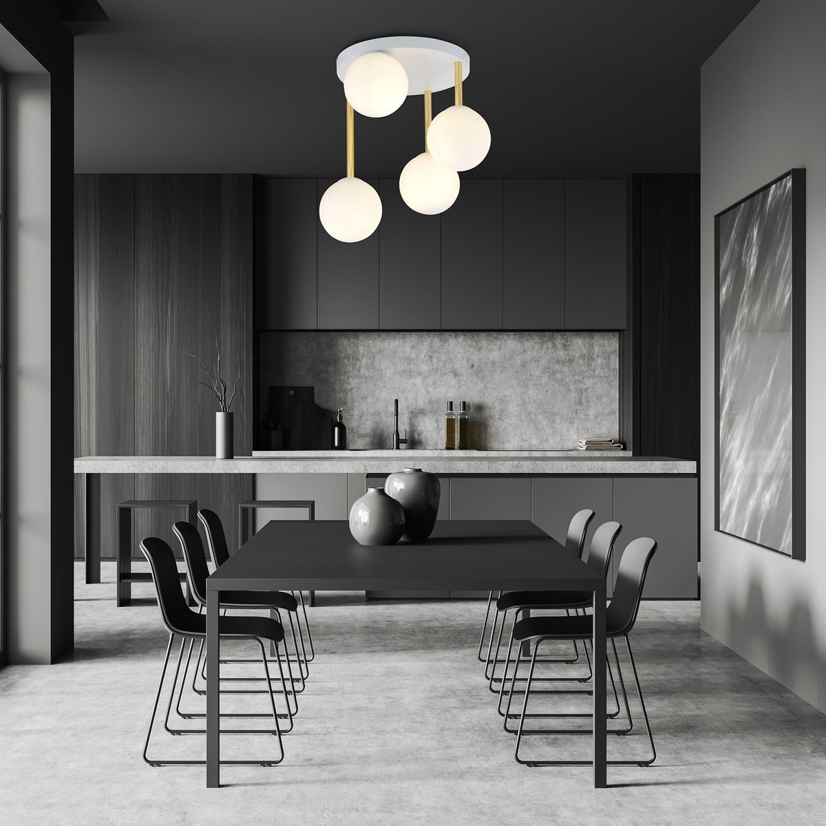 biała Lampa sufitowa DOLCE 4 WH OPAL polska produkcja