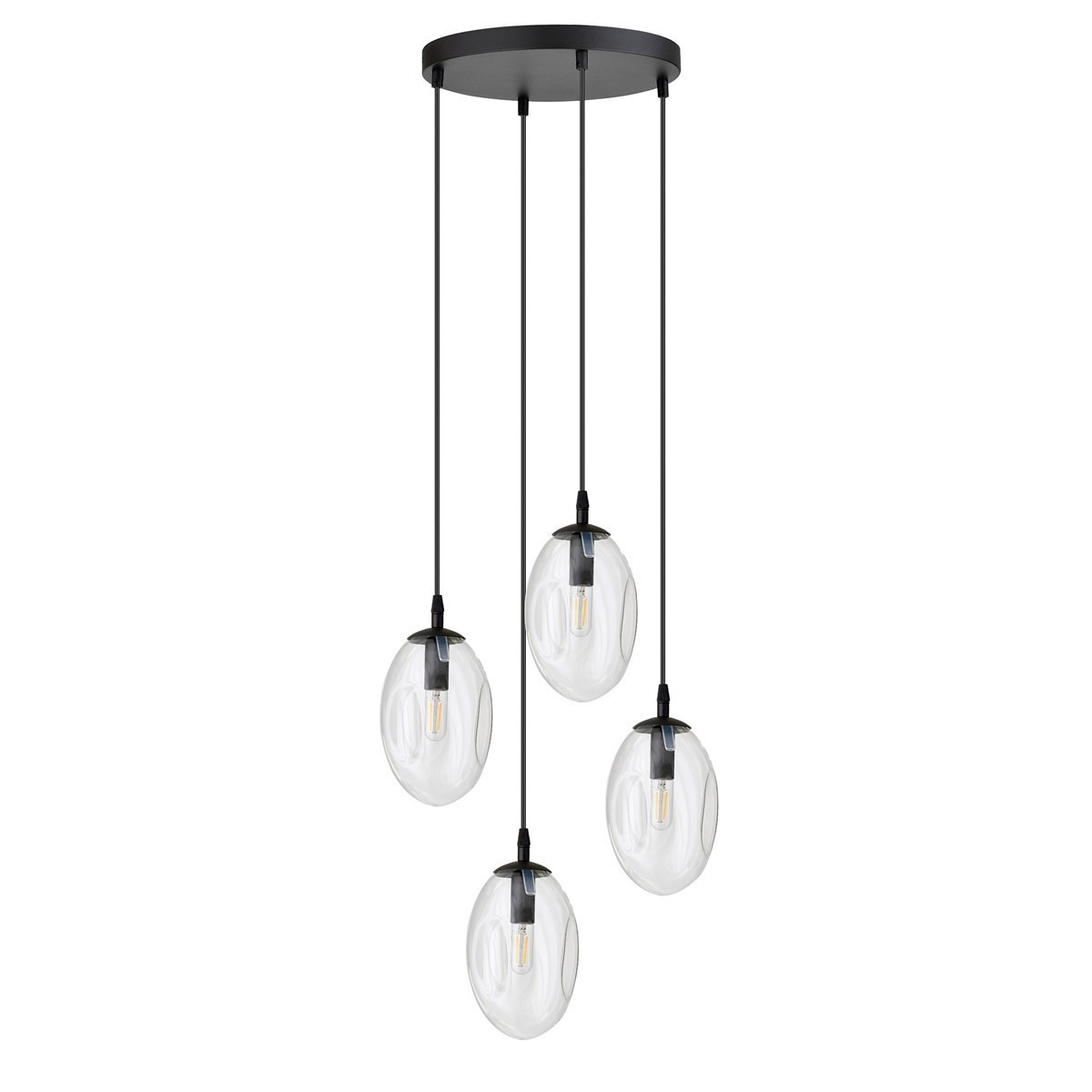 transparentna Lampa wisząca ASTRAL 4 BL PREMIUM TRANSPARENT polska produkcja