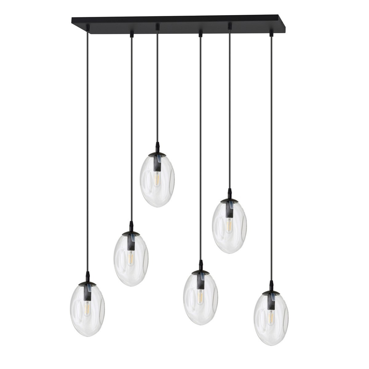 transparentna Lampa wisząca ASTRAL 6 BL TRANSPARENT polska produkcja