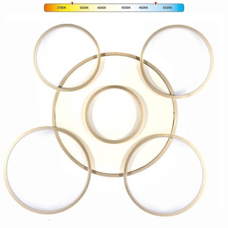 nowoczesna złota lampa na sufit - 102W - 8460lm - 3000-4000-6000K