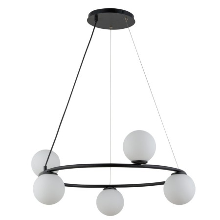 Czarna lampa wisząca na okręgu z pięcioma kloszami Sigma GAMA 33383