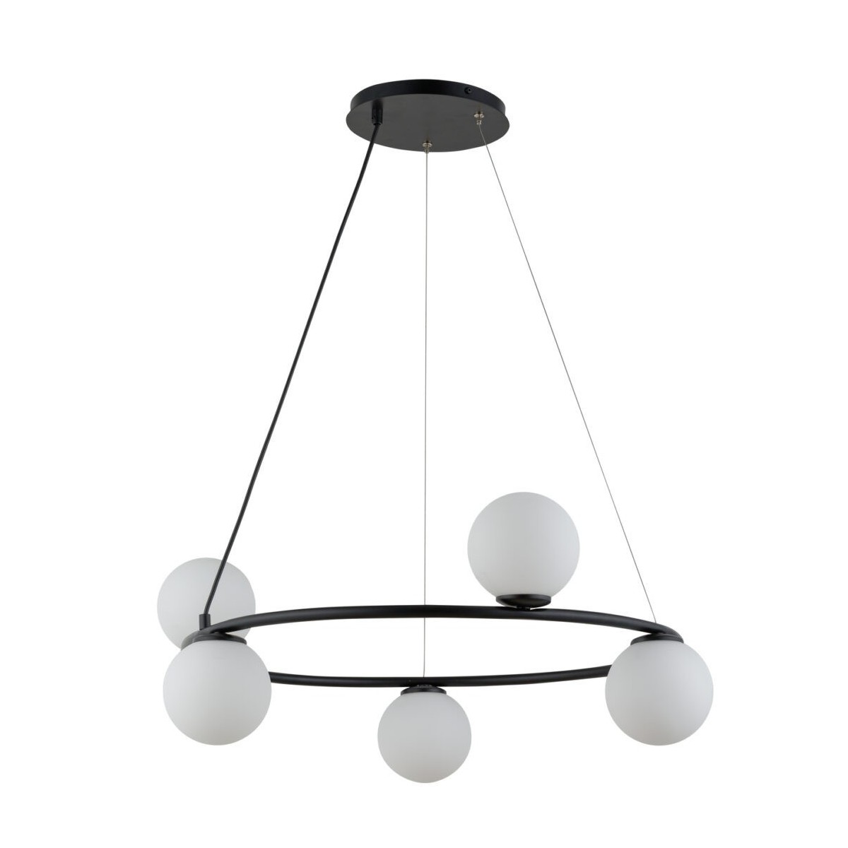 Czarna lampa wisząca na okręgu z pięcioma kloszami Sigma GAMA 33383