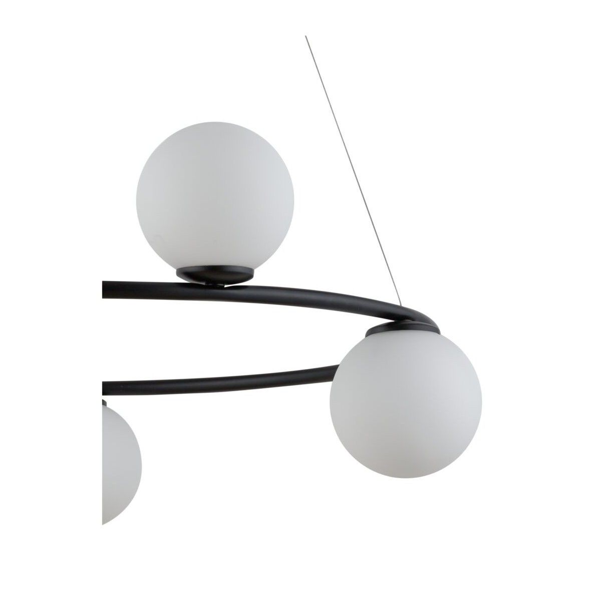 Czarna lampa wisząca na okręgu z pięcioma kloszami Sigma GAMA 33383