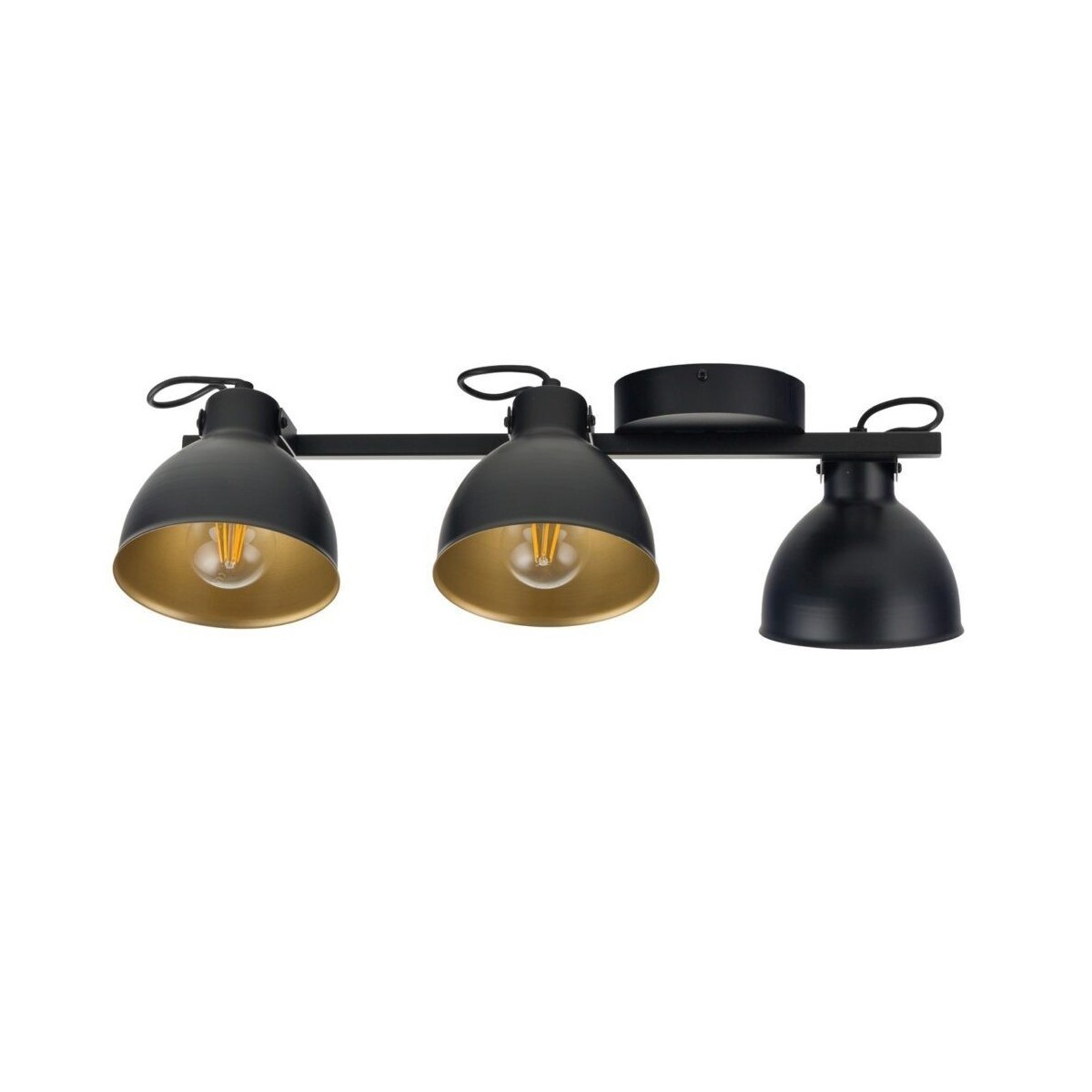 lampa na belce z trzema ruchomymi kloszami Sigma MARS 32270 3xE27 - czarno-złota