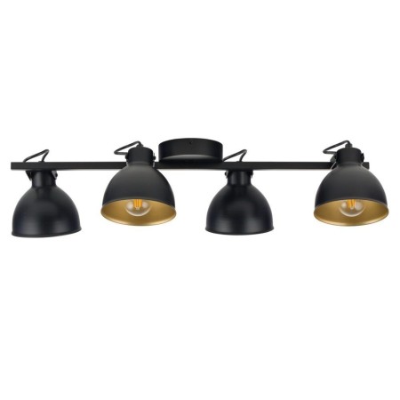 Czarno złota lampa na listwie z czteroma ruchomymi kloszami Sigma MARS 32272 - 4xE27