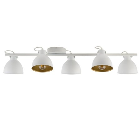 Długa lampa na belce z ruchomymi biało złotymi kloszami Sigma MARS 32275 6xE27 - ruchome klosze