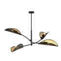 czarno - złota LAMPA SUFITOWA  LOTUS 4 BLACK/GOLD