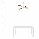 czarno - złota LAMPA SUFITOWA  LOTUS 4 BLACK/GOLD