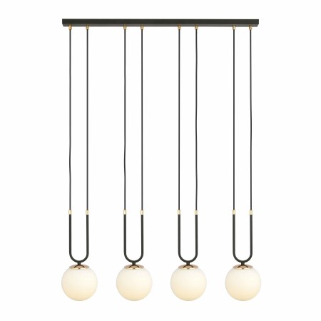 biała LAMPA WISZĄCA GLAM 4 BLACK/OPAL