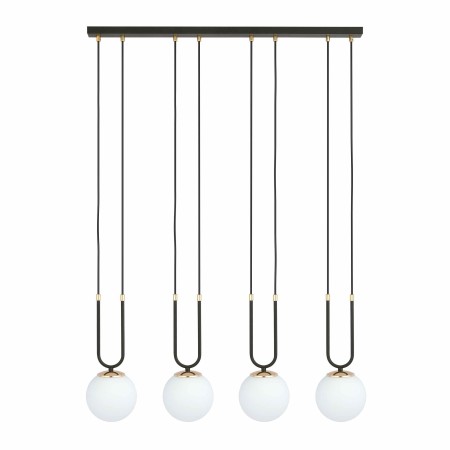 biała LAMPA WISZĄCA GLAM 4 BLACK/OPAL