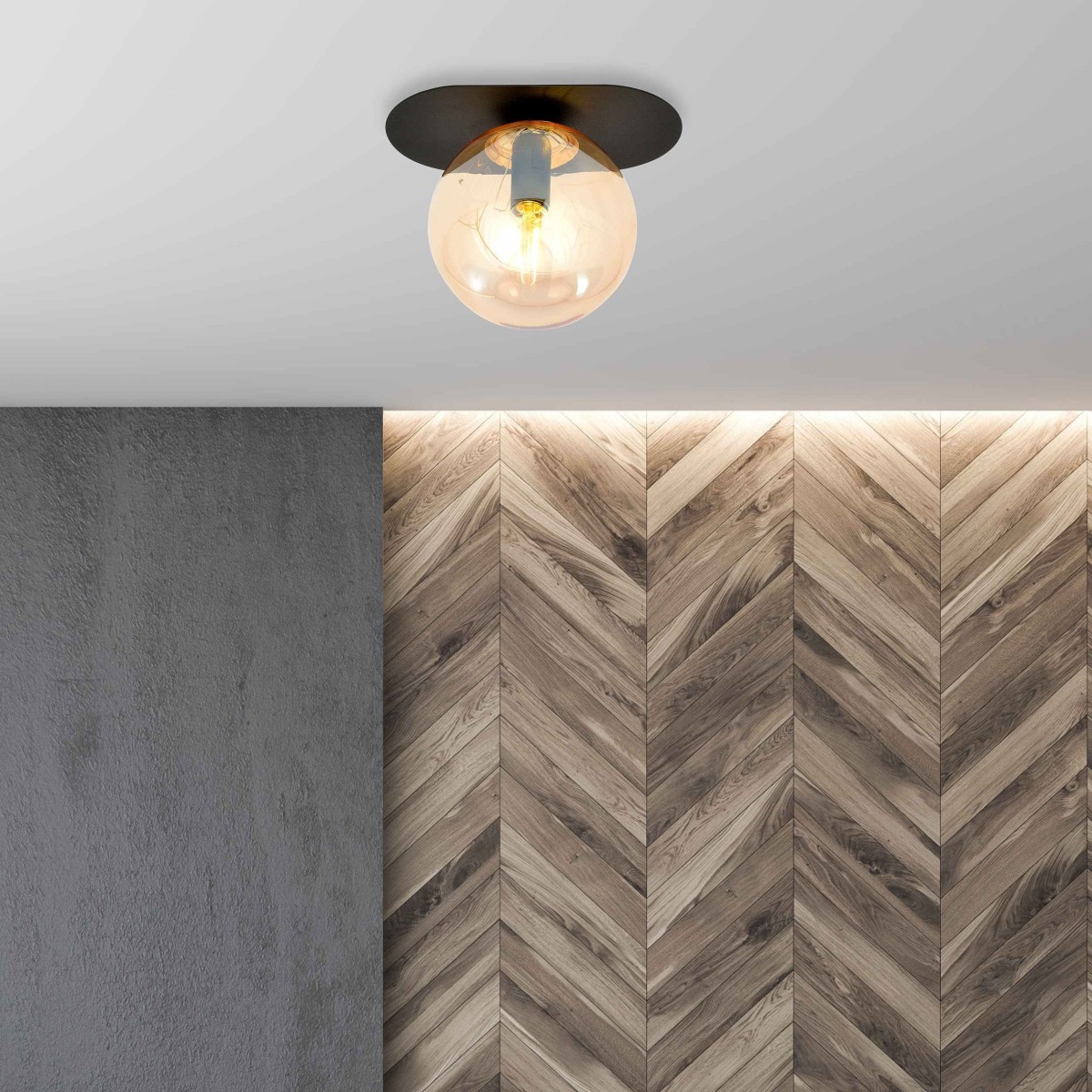 miodowa LAMPA SUFITOWA  PLAZA 1 BLACK/miodowa