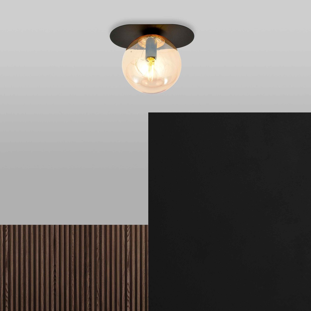 miodowa LAMPA SUFITOWA  PLAZA 1 BLACK/miodowa