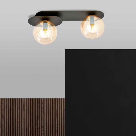 miodowa LAMPA SUFITOWA  PLAZA 2 BLACK/miodowa