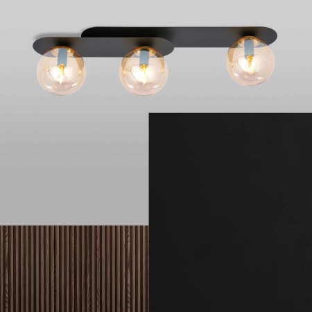 miodowa LAMPA SUFITOWA  PLAZA 3 BLACK/miodowa