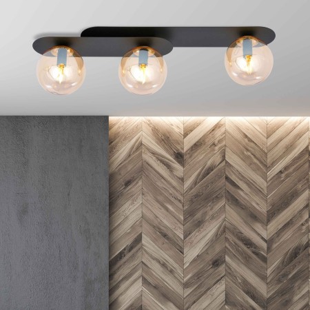 miodowa LAMPA SUFITOWA  PLAZA 3 BLACK/miodowa