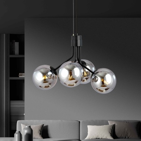 grafitowa LAMPA WISZĄCA NOVA 4 BLACK/GRAFIT