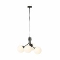 biała LAMPA WISZĄCA NOVA 4 BLACK/OPAL