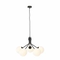 biała LAMPA WISZĄCA NOVA 5 BLACK/OPAL