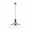 biała LAMPA WISZĄCA NOVA 5 BLACK/OPAL