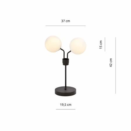 biała LAMPKA NOCNA  NOVA LN2 BLACK/OPAL