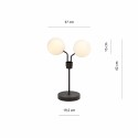 biała LAMPKA NOCNA  NOVA LN2 BLACK/OPAL