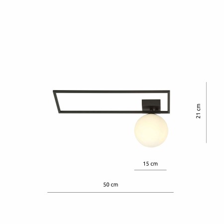 biała LAMPA SUFITOWA  IMAGO 1A BLACK/OPAL