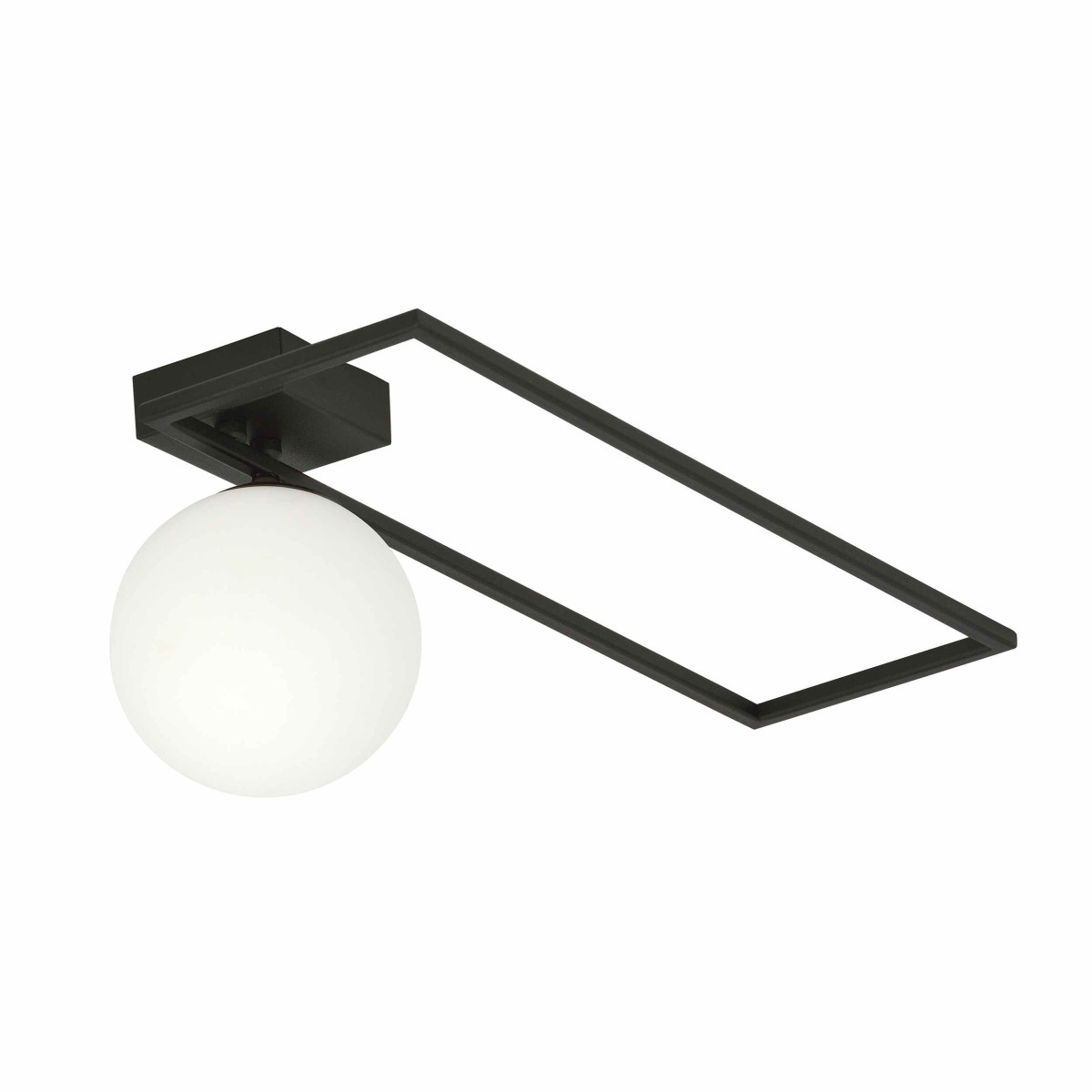 biała LAMPA SUFITOWA  IMAGO 1B BLACK/OPAL