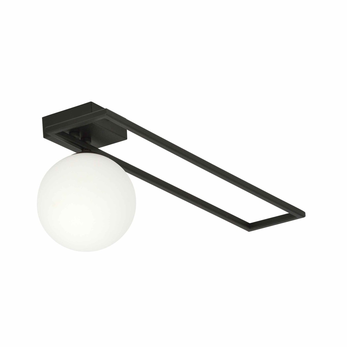 biała LAMPA SUFITOWA  IMAGO 1C BLACK/OPAL