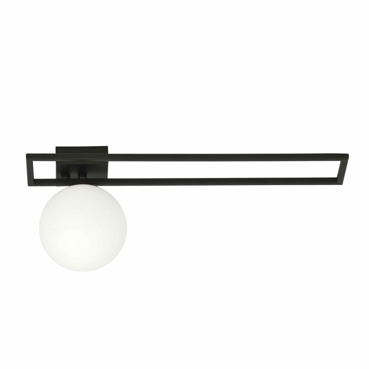 biała LAMPA SUFITOWA  IMAGO 1C BLACK/OPAL