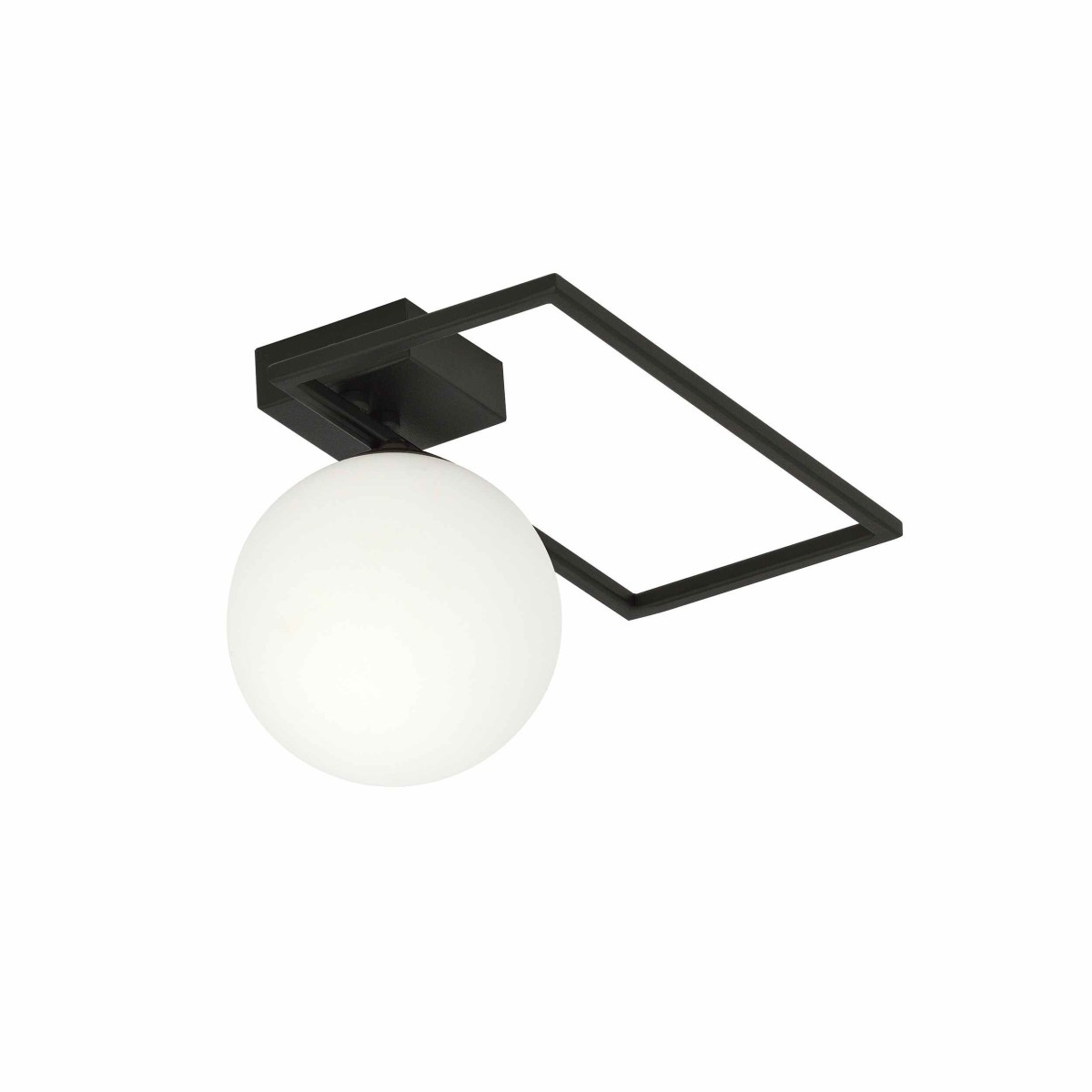 biała LAMPA SUFITOWA  IMAGO 1D BLACK/OPAL
