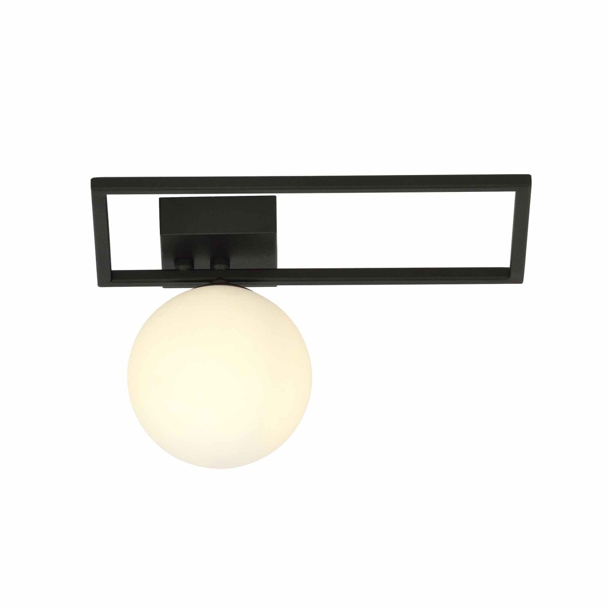 biała LAMPA SUFITOWA  IMAGO 1D BLACK/OPAL