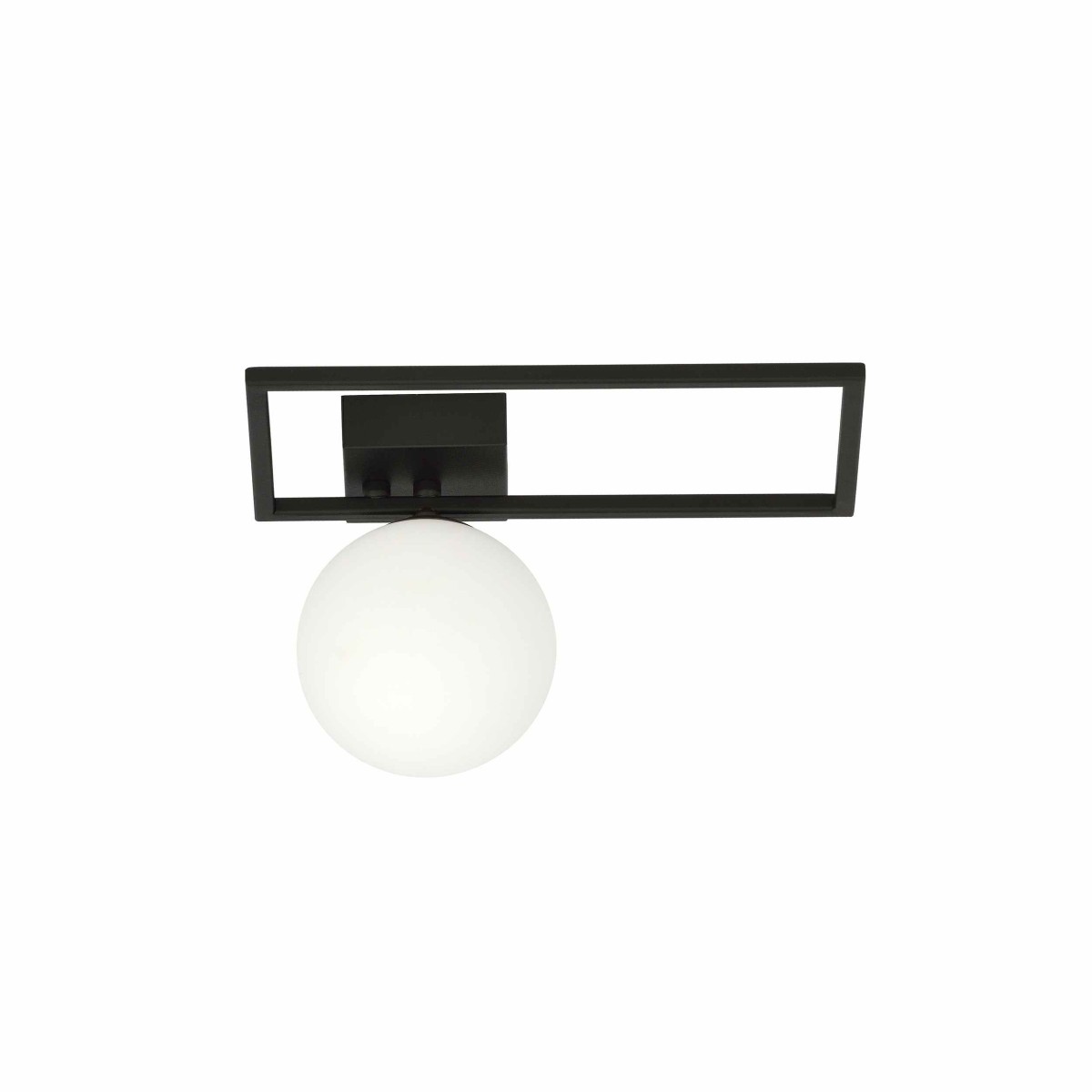 biała LAMPA SUFITOWA  IMAGO 1D BLACK/OPAL