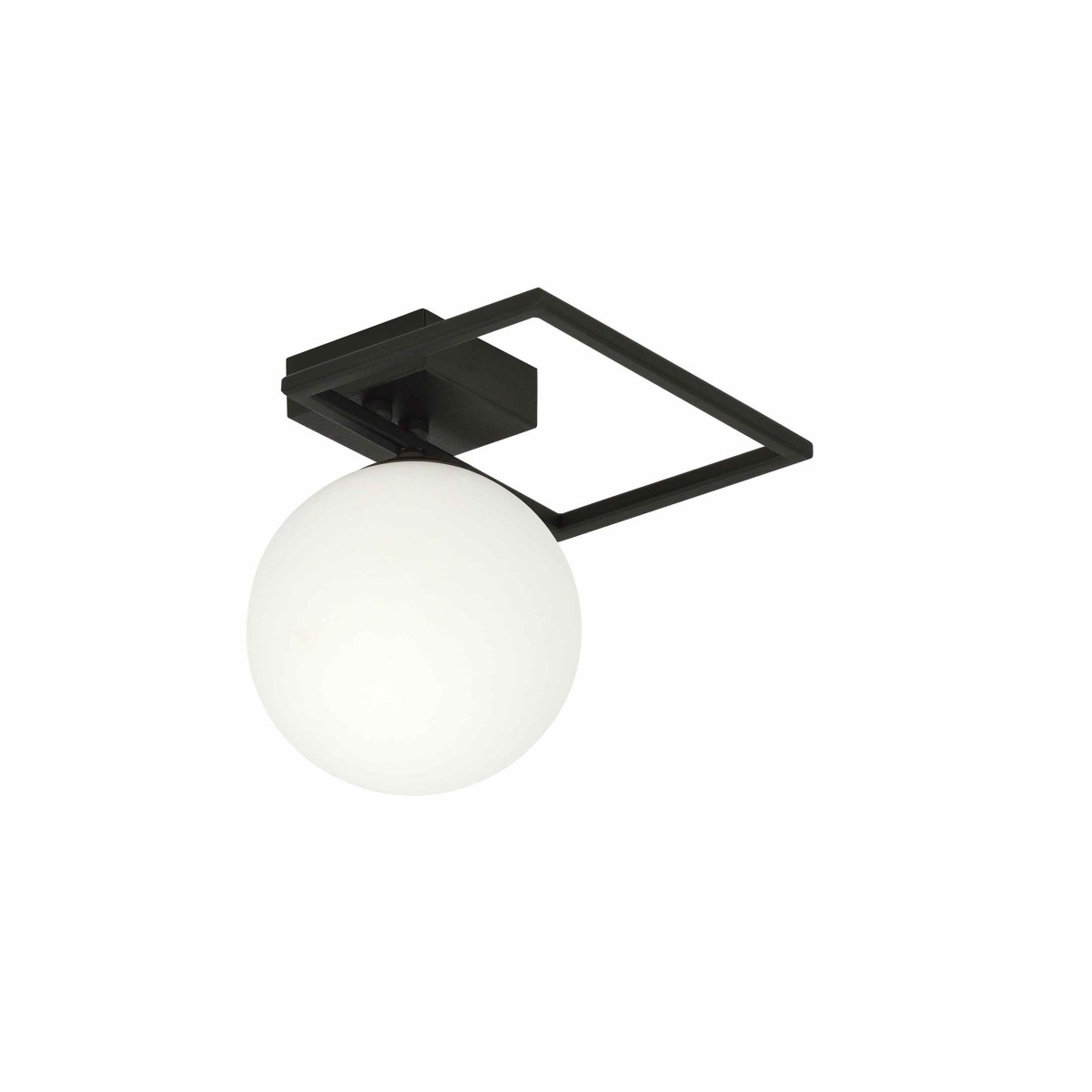 biała LAMPA SUFITOWA  IMAGO 1E BLACK/OPAL